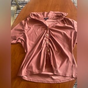 AUW Coral Button-Up Shirt